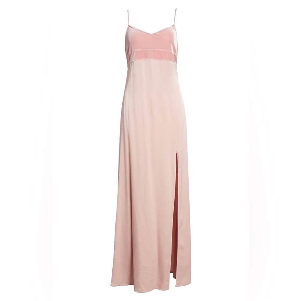 Velvet & Satin Maxi Slipdress